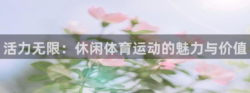 oety欧亿体育官网下载软件:活力无限:休闲体育运动的魅力与